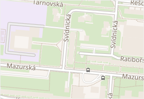 Svídnická v obci Praha - mapa ulice