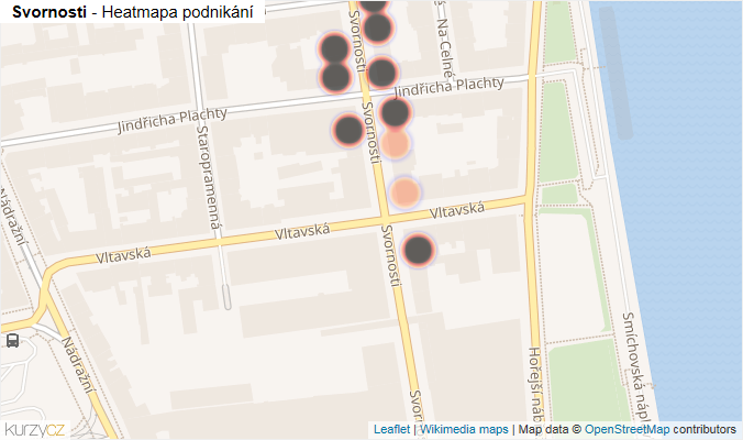 Mapa Svornosti - Firmy v ulici.