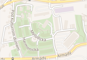 Symfonická v obci Praha - mapa ulice