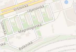 Tádžická v obci Praha - mapa ulice