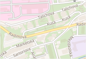 Talichova v obci Praha - mapa ulice