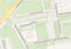 Tatarkova v obci Praha - mapa ulice