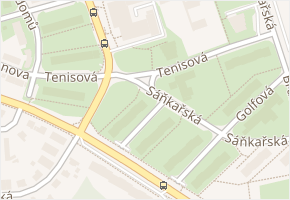 Tenisová v obci Praha - mapa ulice