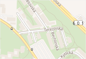 Terezínská v obci Praha - mapa ulice
