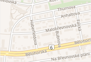 Thurnova v obci Praha - mapa ulice