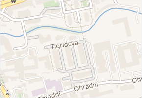 Tigridova v obci Praha - mapa ulice