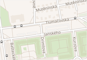 Tlumačovská v obci Praha - mapa ulice
