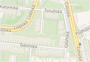 Toruňská v obci Praha - mapa ulice