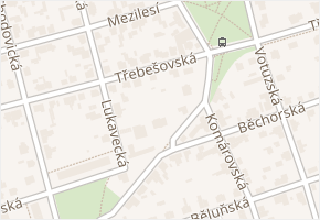 Třebešovská v obci Praha - mapa ulice