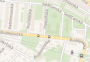 Třeboňská v obci Praha - mapa ulice