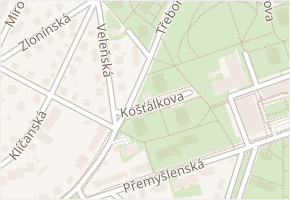 Třeboradická v obci Praha - mapa ulice