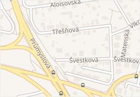 Třešňová v obci Praha - mapa ulice