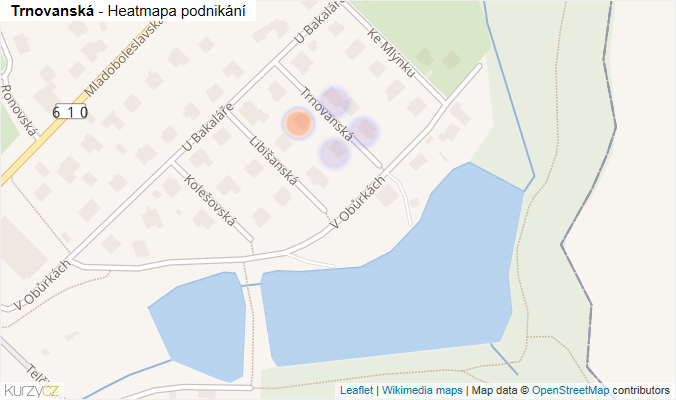 Mapa Trnovanská - Firmy v ulici.