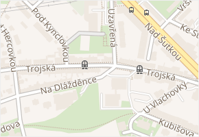 Trojská v obci Praha - mapa ulice