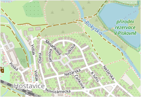 Tulkova v obci Praha - mapa ulice