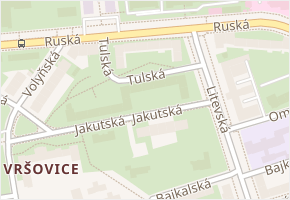 Tulská v obci Praha - mapa ulice