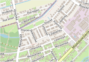 Turkovická v obci Praha - mapa ulice