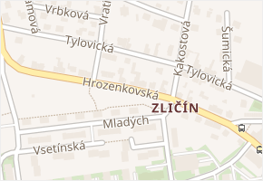 Tylovická v obci Praha - mapa ulice
