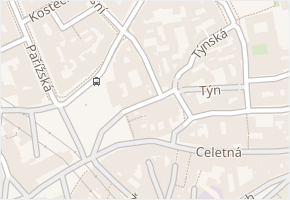 Týnská ulička v obci Praha - mapa ulice