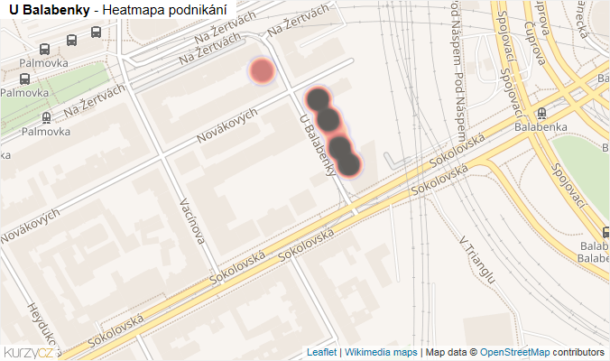 Mapa U Balabenky - Firmy v ulici.