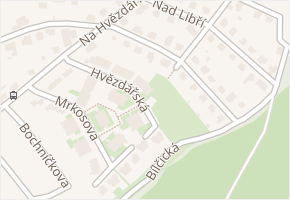 U bažantnice v obci Praha - mapa ulice
