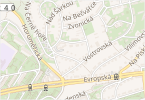 U Beránky v obci Praha - mapa ulice
