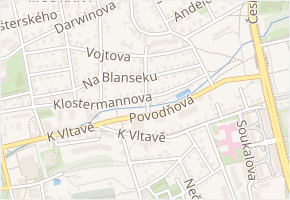 U chmelnice v obci Praha - mapa ulice