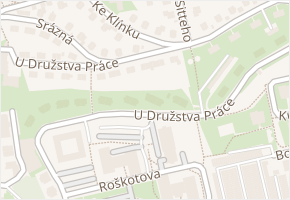 U družstva Práce v obci Praha - mapa ulice