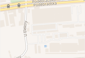 U Elektry v obci Praha - mapa ulice
