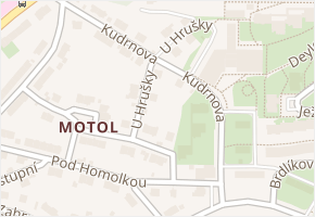 U hrušky v obci Praha - mapa ulice