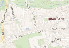U kasáren v obci Praha - mapa ulice