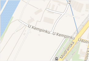 U kempinku v obci Praha - mapa ulice