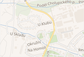U klubu v obci Praha - mapa ulice