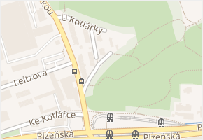 U kotlářky v obci Praha - mapa ulice