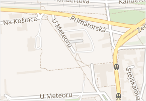 U Meteoru v obci Praha - mapa ulice