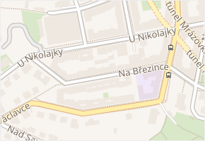U Nikolajky v obci Praha - mapa ulice