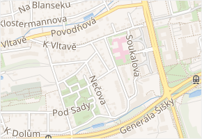 U pily v obci Praha - mapa ulice