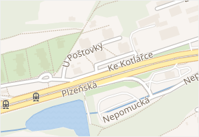 U Poštovky v obci Praha - mapa ulice