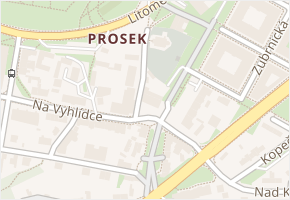 U proseckého kostela v obci Praha - mapa ulice