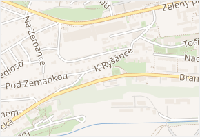 U Ryšánky v obci Praha - mapa ulice
