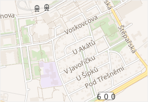 U sídliště v obci Praha - mapa ulice