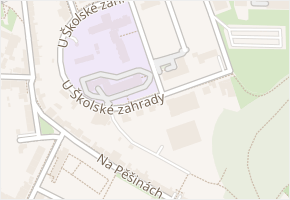 U školské zahrady v obci Praha - mapa ulice