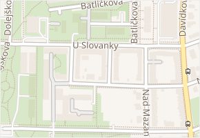 U Slovanky v obci Praha - mapa ulice