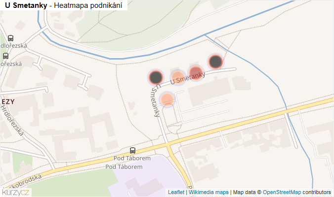 Mapa U Smetanky - Firmy v ulici.