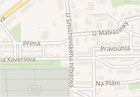 U smíchovského hřbitova v obci Praha - mapa ulice