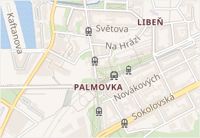 U synagogy v obci Praha - mapa ulice