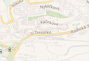 U Trezorky v obci Praha - mapa ulice