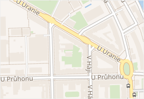 U Uranie v obci Praha - mapa ulice