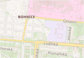U velké skály v obci Praha - mapa ulice