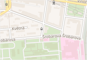 U vinohradské nemocnice v obci Praha - mapa ulice